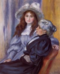 Renoir Pierre Auguste Berthe Morisot und ihre Tochter Julie Manet 1894