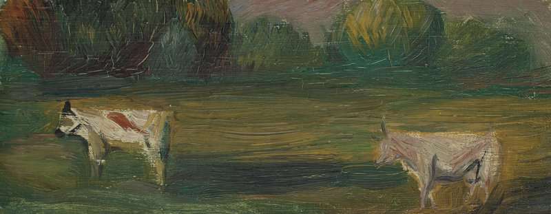 Renoir Pierre Auguste Deux Vaches Dans Un Champs 1895 canvas print