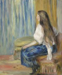 Renoir Pierre Auguste Femme Aux Longs Cheveux 1895 canvas print