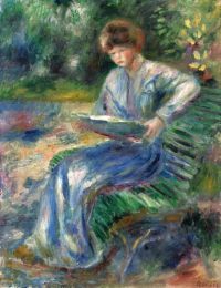 Renoir Pierre Auguste Femme Lisant Sur Un Banc Ca. 1905