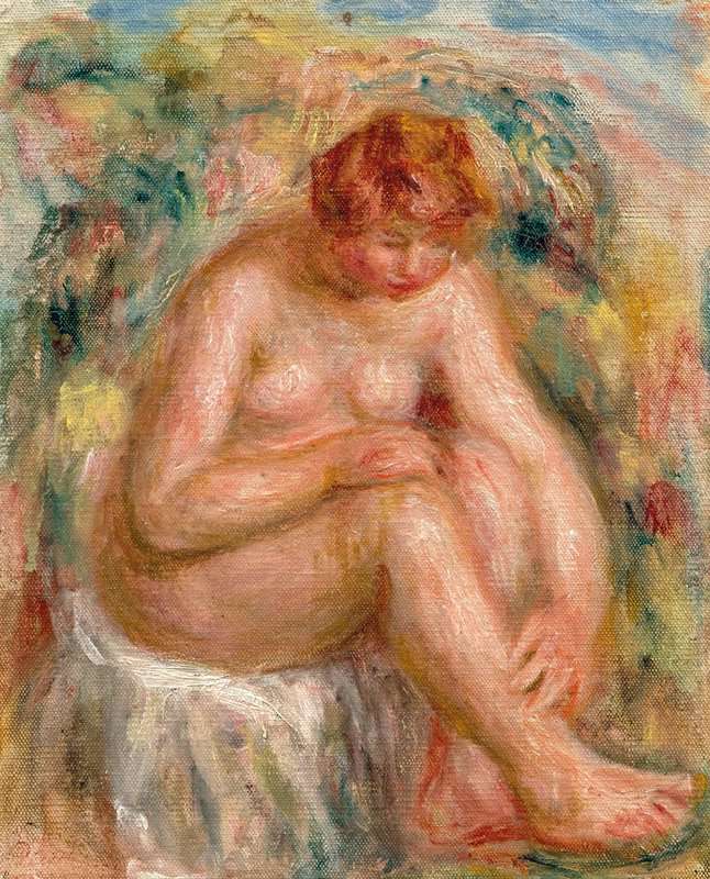 Renoir Pierre Auguste Femme Nue Assise Vue De Trois Quarts canvas print