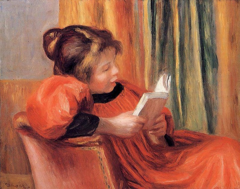 Renoir Pierre Auguste Girl Reading Ca.1890 canvas print