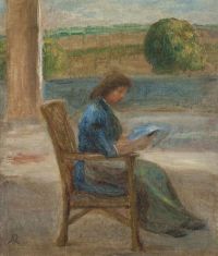 Renoir Pierre Auguste Jeune Fille Assise Dans Une Veranda Ca. 1900 canvas print