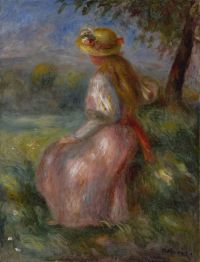 Renoir Pierre Auguste Jeune Fille En Rose Ca. 1905 canvas print