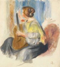 Renoir Pierre Auguste La Guitariste Ca. 1896 canvas print