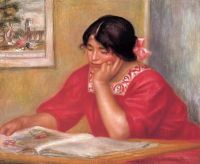 Renoir Pierre Auguste Leontine Reading 1909 canvas print
