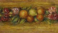 Renoir Pierre Auguste Panneau De Fruits Et Fleurs 1915