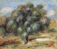 Renoir Pierre Auguste Paysage Arbre Aux Collettes كاليفورنيا. 1915