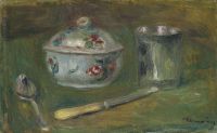 Renoir Pierre Auguste Sucrier Gobelet Cuillere Et Couteau Ca. 1910