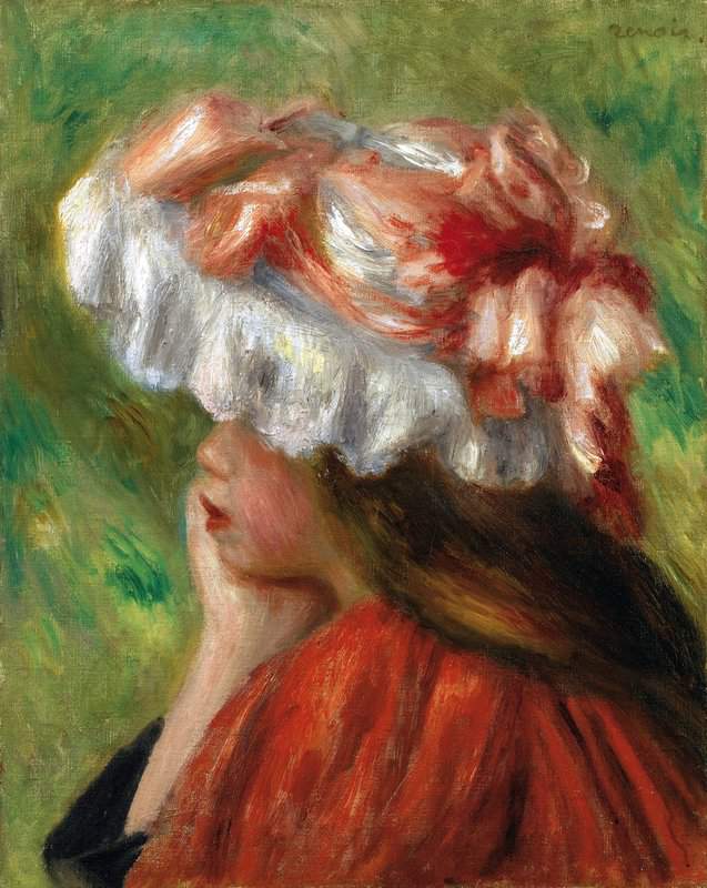 Renoir Pierre Auguste Tete De Jeune Fille 1890 canvas print