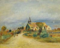 Renoir Pierre Auguste Village Au Bord De La Mer   L Eglise A Varengeville Ca. 1880 canvas print
