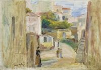 Renoir Pierre Auguste Vue De Village Route A Cagnes 1905 canvas print