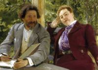 Repin Ilya Efimovich Doppelporträt von Natalia Nordmann und Ilya Repin 1903