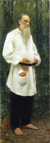 Repin Ilya Efimovich Leo Tolstoy Barefoot