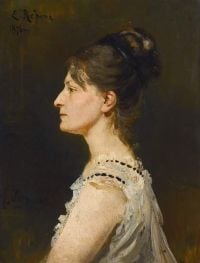 Repin Ilya Efimovich Portrait Of A Lady Said To Be Maria Grigorievna Ge