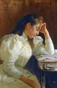 Repin Ilya Efimovich Portrait Of A Neapolitan Girl 1894 canvas print
