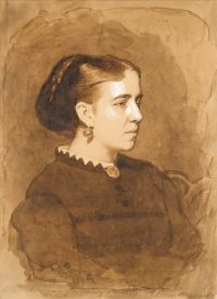 Repin Ilya Efimovich Porträt einer jungen Frau in Ruhe 1869