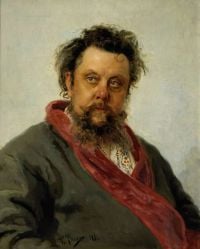 Repin Ilya Efimovich Porträt von Mpmusorgsky