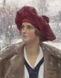 Repin Ilya Efimovich Portrait Of Natalia Maksimova 1924