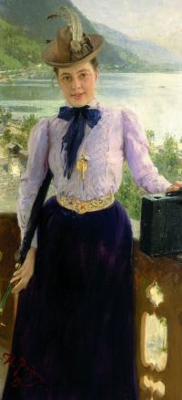 Repin Ilya Efimovich Porträt der Schriftstellerin Natalia Borisovna Nordmann Severova 1900