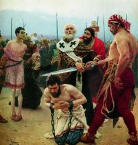 Repin Ilya Efimovich Saint Nicholas Saves Three Innocents From Death canvas print