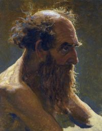 Repin Ilya Efimovich Studie für Job und seine Tröster 1869