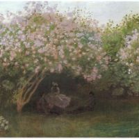 Repos Sous Les Lilas 1872 de Monet