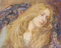ريام هنري مينيل صورة مطبوعة على قماش لامرأة شابة