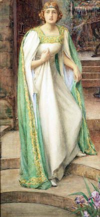 لوحة ريام هنري مينيل سيدة شالوت مطبوعة على القماش