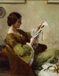 Richir Herman Jean Joseph Young Woman Reading canvas print