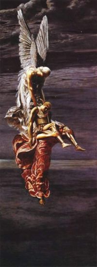 Richmond William Blake Aka Sleep And Death Carrying The Body Of Sarpedon Into Lycia canvas print
