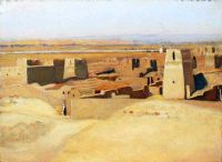 Richmond William Blake Part Of The Village Of Mahamid Near El Kab Upper Egypt canvas print