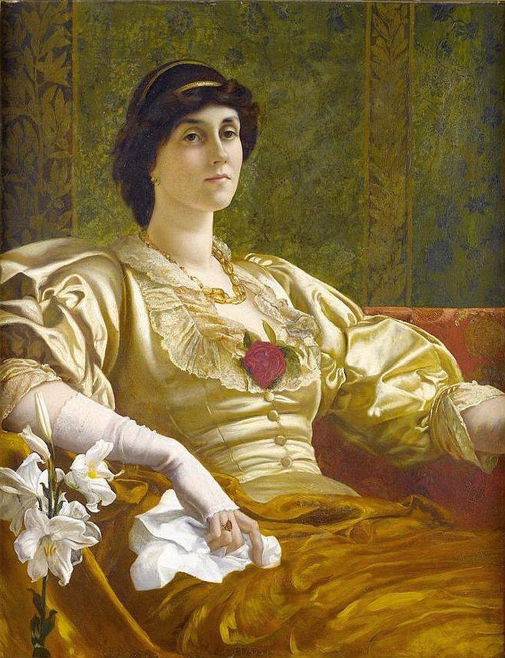 Richmond William Blake Portrait Of Ethel Bertha Harrison 1882 canvas print