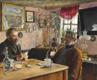 Ring Laurits Andersen Cardplayers canvas print