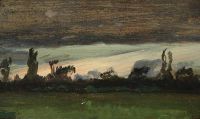 Ring Laurits Andersen Evening Landscape Near N Stved 1880