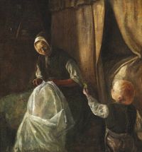 Ring Laurits Andersen Han Sidder Ved Sit Sytoj 1881 canvas print