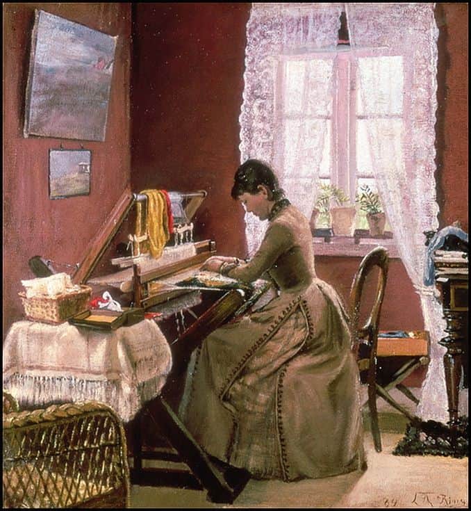 Ring Laurits Andersen Johanne Wilde The Artist S Wife At Her Loom 1892 canvas print