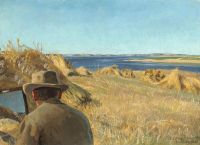 Ring Laurits Andersen L. A. Ring Painting At Roskilde Fjord 1916 canvas print