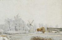 Ring Laurits Andersen Quiet Winter Day At Rimtaage canvas print
