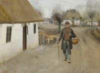 Ring Laurits Andersen Road Through A Village With A Man Walking
