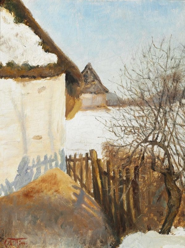Ring Laurits Andersen Ved Naboens Hus At The Neighbour S House 1913 canvas print