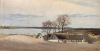Ring Laurits Andersen View Of Arreso. Early Spring. An Overcast Day