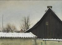 Ring Laurits Andersen Winter Day At St. Jorgensbjerg Church