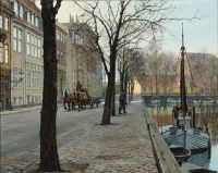 Ring Ole A View Of Overgaden Oven Vandet And Christianshavns Kanal In Copenhagen canvas print