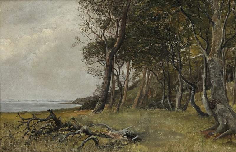 Ring Ole Coastal View From Roskilde Fjord 1928 canvas print