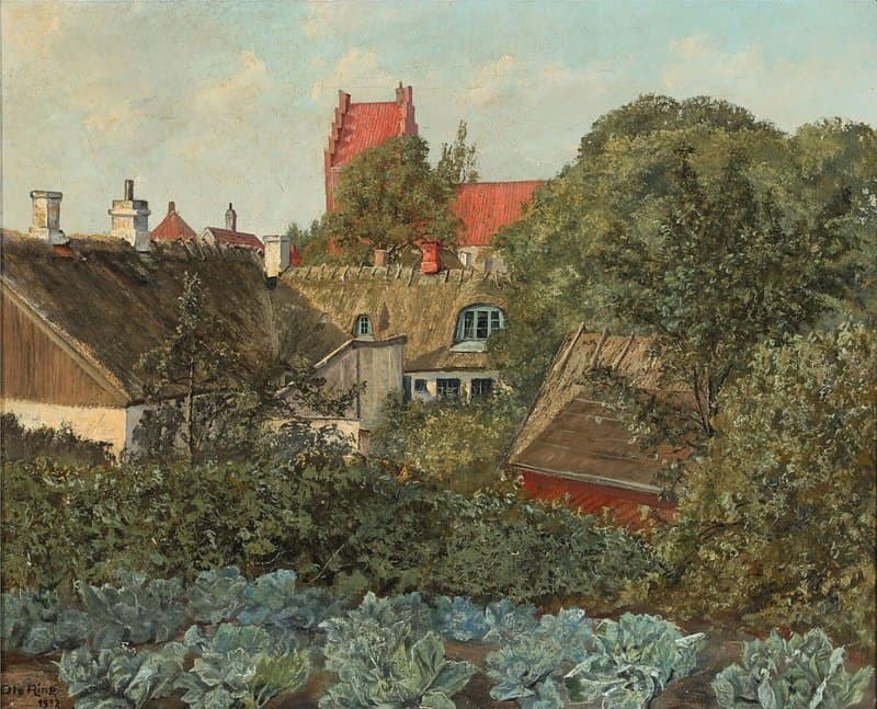 Ring Ole The Church In Sankt Jorgensbjerg Seen From Uglebakken   The Location Of The Studio Of The Father L. A. Ring 1932 canvas print