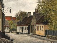 Ring Ole View Of The Street Asylgade In Jorgensbjerg Roskilde canvas print