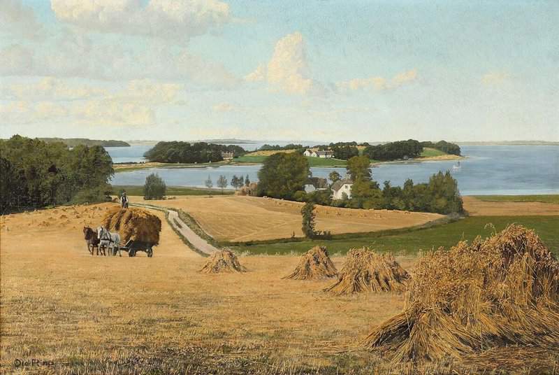 Ring Ole View Over Fields Bramsn S Vig And Bramsn S In Isefjord canvas print