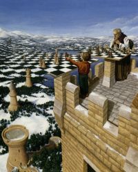 Rob Gonsalves Chess Master canvas print