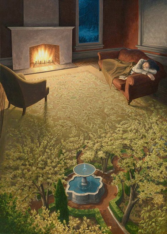 Rob Gonsalves The Weaving Of A Spring Dream canvas print